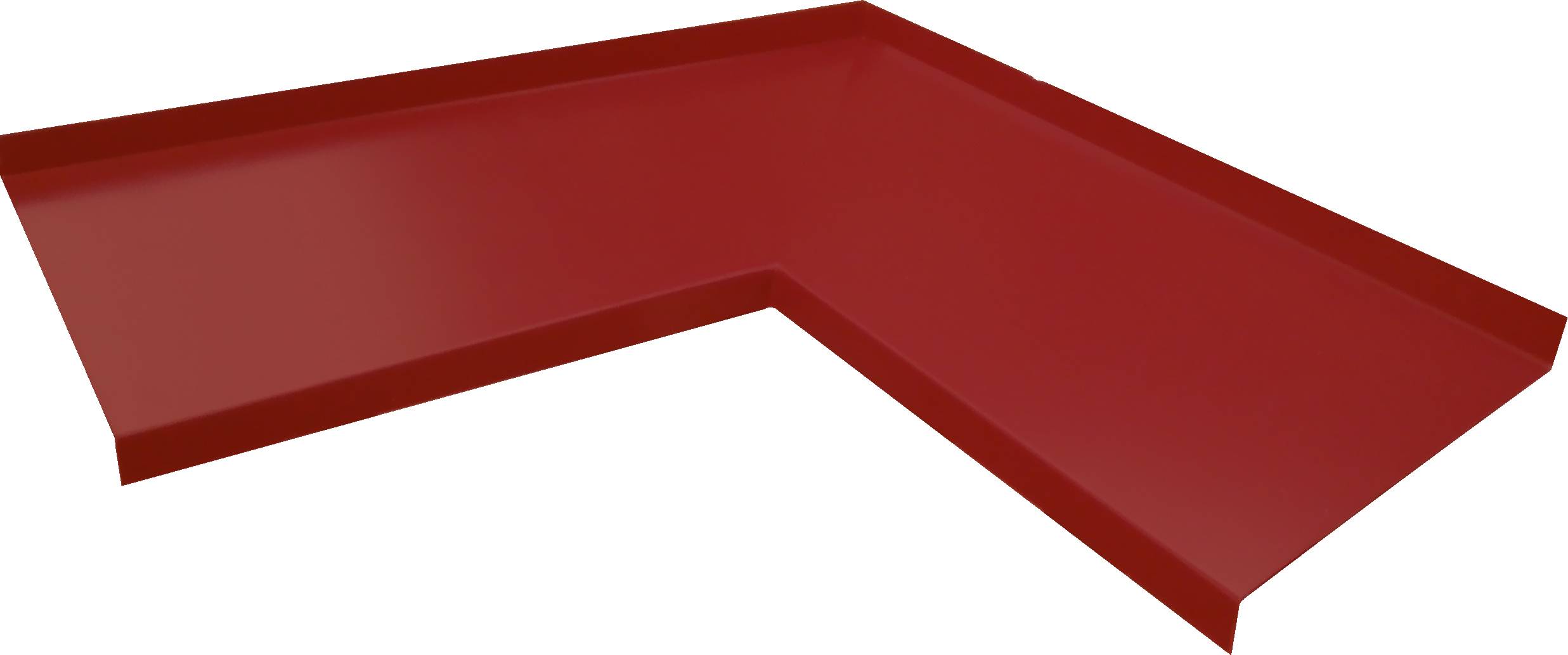 Отлив угловой внутренний 90˚ 50мм (красный RAL 3011) – цена  .