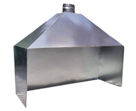 Зонт пристенный вытяжной ЗВОПМ 400х 700 оцинкованный для мангала – цена .